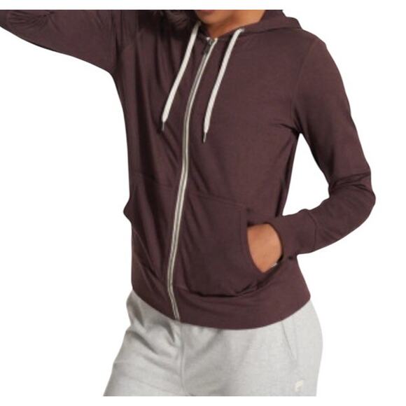 Vuori Halo Performance Hoodie 2.0 Women Sz M Brown Jacket Activewear Hike NWOT - Picture 6 of 16